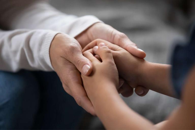 holding hands