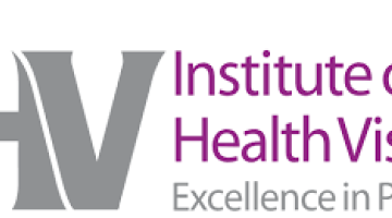 Purple and grey Institute of health visiting logo