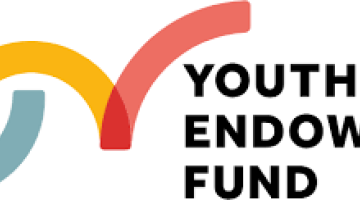 Red, yellow and blue youth endowment fund logo